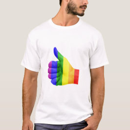 LGBTQ greift herauf Regenbogen-Hand ab T-Shirt