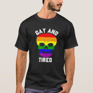 LGBTQ Halloween Kostüm Lesbisch Rainbow Skull Gay T-Shirt