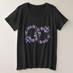 LGBTQ handgezeichnet Blume Frauensymbole Große Größe T-Shirt