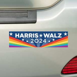 LGBTQ Harris Walz 2024 Autoaufkleber