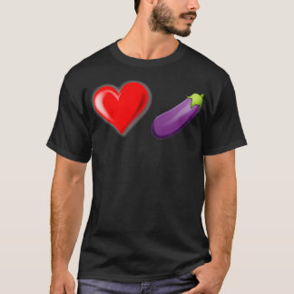 LGBTQ Herzstück Eggplant Emoji T-Shirt