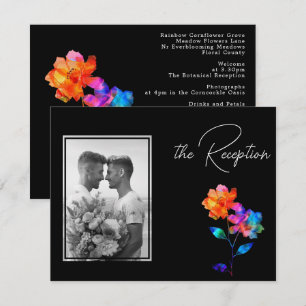 🌈 LGBTQ Hochzeitsempfang & Foto Petals & Pride Begleitkarte