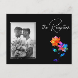 🌈 LGBTQ Hochzeitsempfang & Foto Petals & Pride Begleitkarte