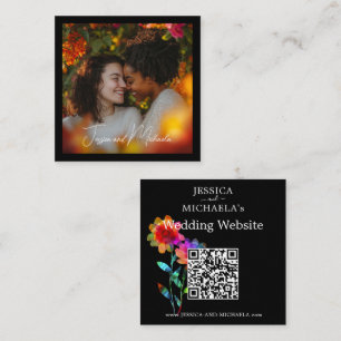 🌈 LGBTQ Hochzeitswebsite & Foto Petals & Pride Begleitkarte
