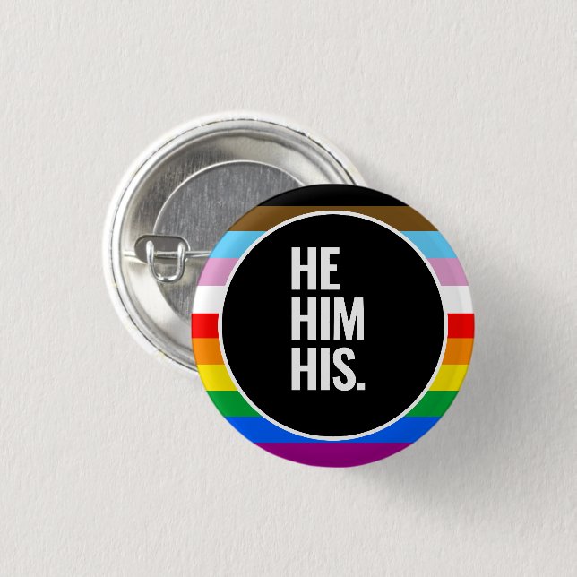 LGBTQ+-Inklusiv-Flag Button (Vorne & Hinten)