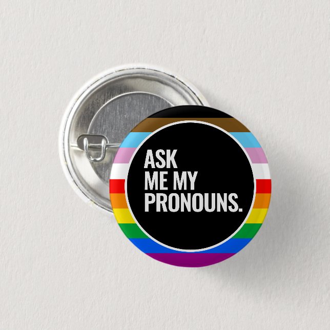 LGBTQ+-Inklusiv-Flag Button (Vorne & Hinten)