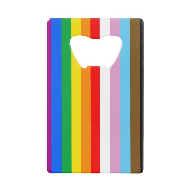 LGBTQ+ INKLUSIVE PRIDE FLAG GELDBEUTEL FLASCHENÖFFNER (Vorderseite)