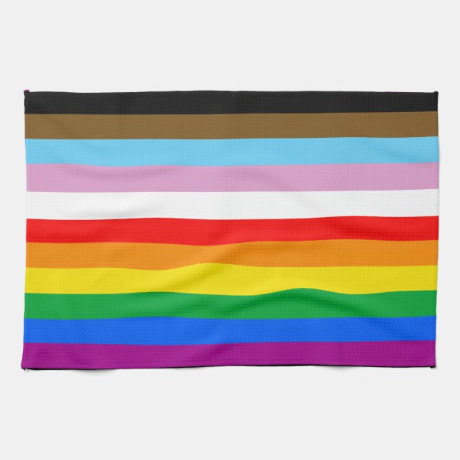 LGBTQ+ INKLUSIVE PRIDE FLAG GESCHIRRTUCH (Horizontal)