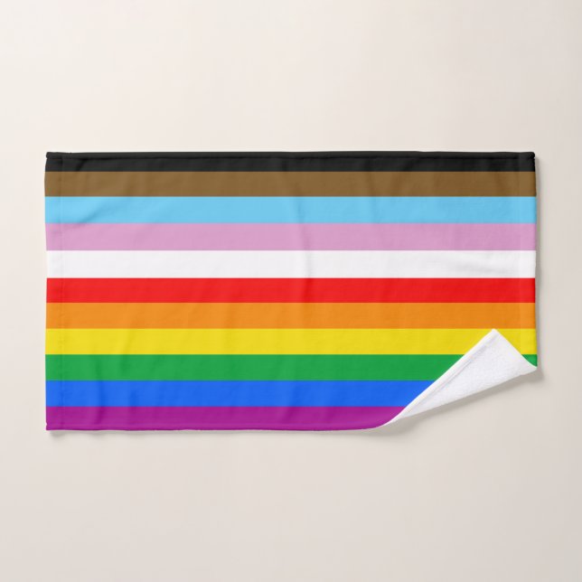 LGBTQ+ INKLUSIVE PRIDE FLAG HANDTUCH (Handtuch)