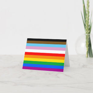 LGBTQ+ INKLUSIVE PRIDE FLAG KARTE