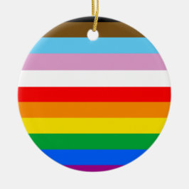 LGBTQ+ INKLUSIVE PRIDE FLAG KERAMIK ORNAMENT