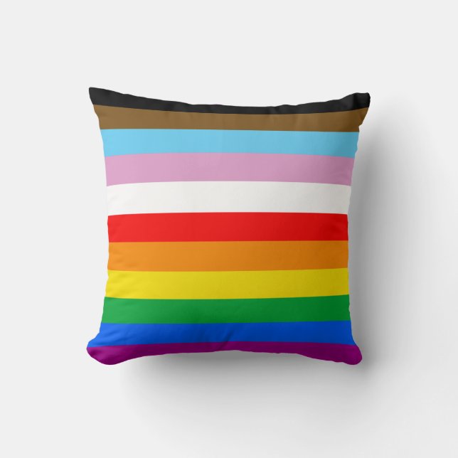 LGBTQ+ INKLUSIVE PRIDE FLAG KISSEN (Vorderseite)