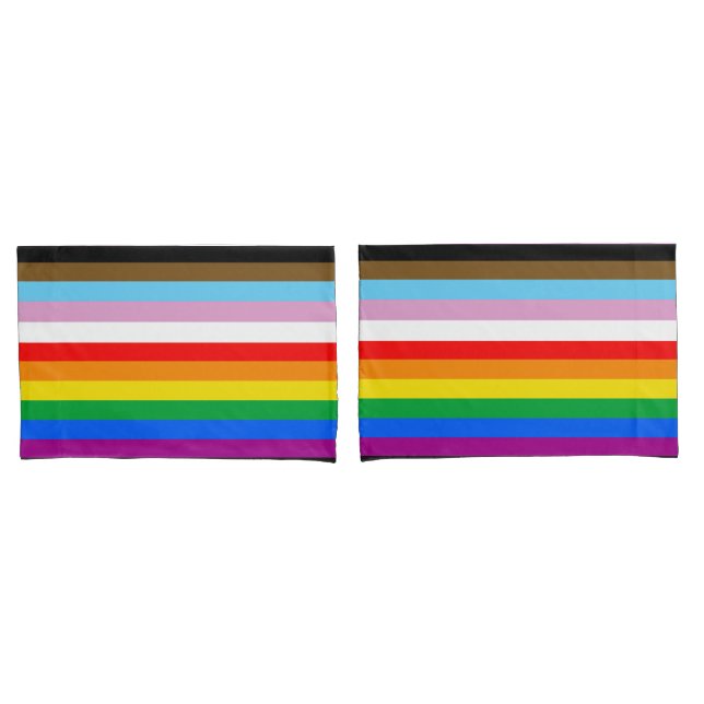 LGBTQ+ INKLUSIVE PRIDE FLAG KISSENBEZUG (Vorderseite-Set)