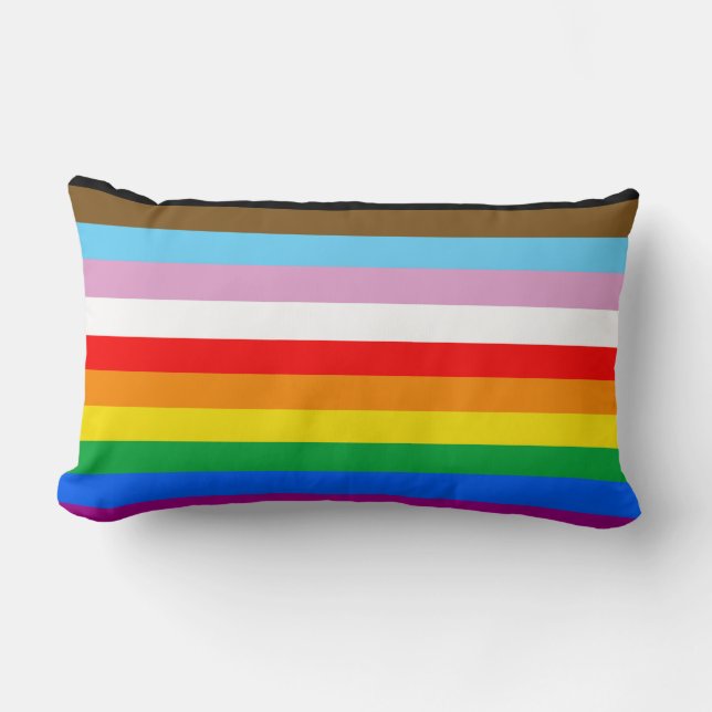 LGBTQ+ INKLUSIVE PRIDE FLAG LENDENKISSEN (Vorderseite)