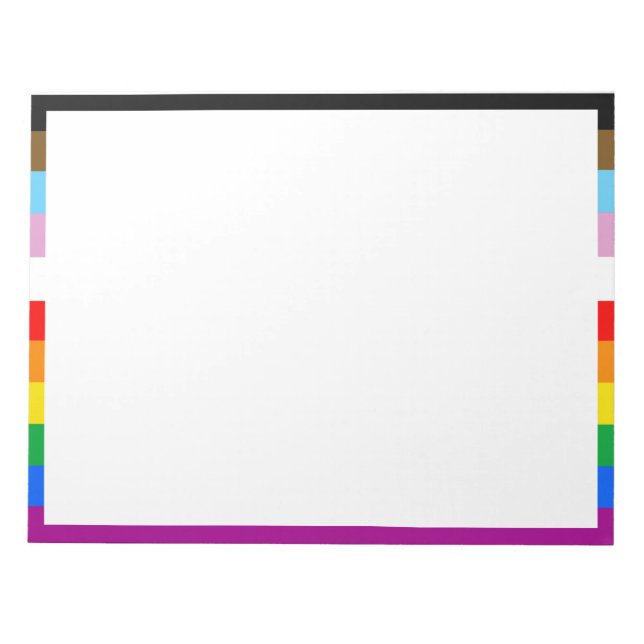 LGBTQ+ INKLUSIVE PRIDE FLAG NOTIZBLOCK (Vorderseite)