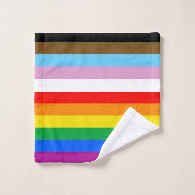 LGBTQ+ INKLUSIVE PRIDE FLAG WASCHLAPPEN (Waschlappen)