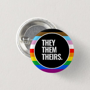 LGBTQ+-inklusive Pride-Flagge Button