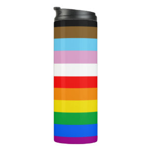 LGBTQ+ INKLUSIVE PRIDE-FLAGGE THERMOSBECHER