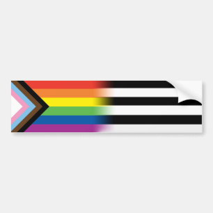 LGBTQ inklusive Progress Pride Flag LGBT-Alleinfla Autoaufkleber
