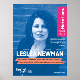 LGBTQ Jewish Heroes Poster - Leslea Newman