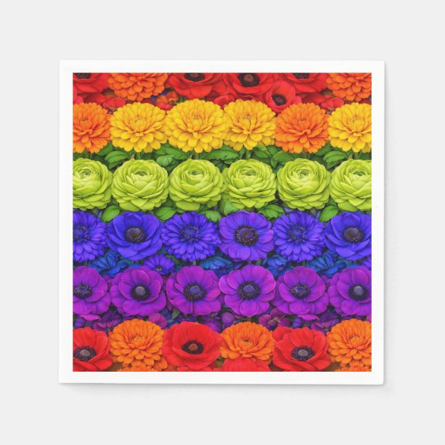 🌈LGBTQ+ JUBEL!  Erblühen Sie gemeinsam  Serviette (Vorderseite)