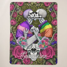 LGBTQ Kissing Florale Schädel
