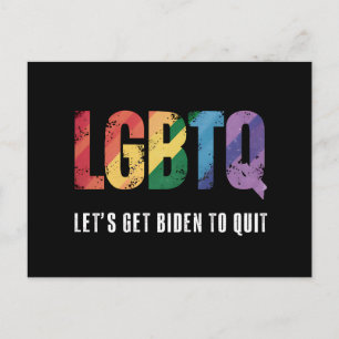 LGBTQ Lasst uns Biden dazu bringen, den Pride Mont Postkarte