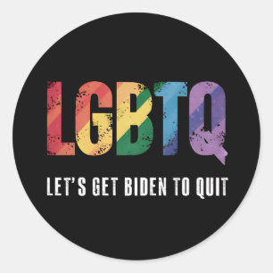 LGBTQ Lasst uns Biden dazu bringen, den Schwulenst Runder Aufkleber