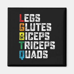 Lgbtq Legs Glutes Biceps Triceps Quads Gym G Magnet