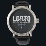 LGBTQ Legs Glutes Biceps Triceps Quads Gym Lover Armbanduhr<br><div class="desc">LGBTQ Legs Glutes Biceps Triceps Quads Gym Lover</div>
