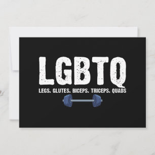 LGBTQ Legs Glutes Biceps Triceps Quads Gym Lover Einladung