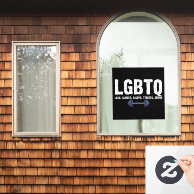 LGBTQ Legs Glutes Biceps Triceps Quads Gym Lover Fensteraufkleber (Fenster Zuhause)