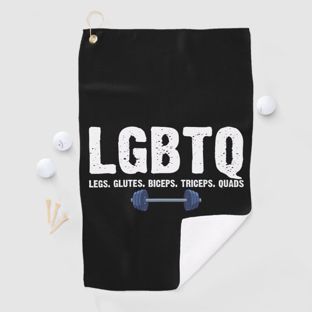 LGBTQ Legs Glutes Biceps Triceps Quads Gym Lover Golfhandtuch (Insitu)
