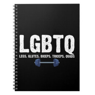 LGBTQ Legs Glutes Biceps Triceps Quads Gym Lover Notizblock