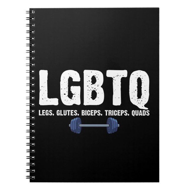 LGBTQ Legs Glutes Biceps Triceps Quads Gym Lover Notizblock (Vorderseite)