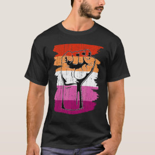 Lgbtq Lesbian Pride Fist Quee lesbische Flagge Pri T-Shirt