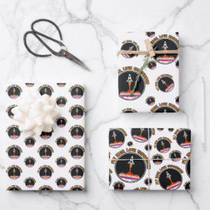 LGBTQ Lesbische Flagge, Fliegenhoch, Liebe grenzen Geschenkpapier Set