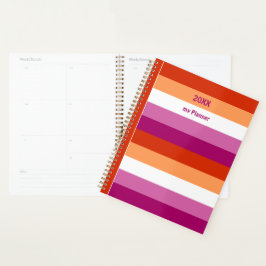 LGBTQ+ Lesbische Flaggenstreifen für Stolz - Planer