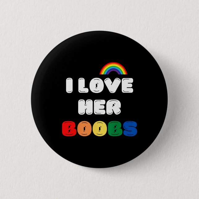 Lgbtq+ Lesbische passende Paare Kompliment Ich lie Button (Vorderseite)