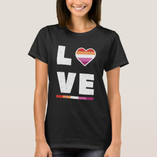 LGBTQ Lesbische Pride Flag Beängstigende Grunge-Li T-Shirt