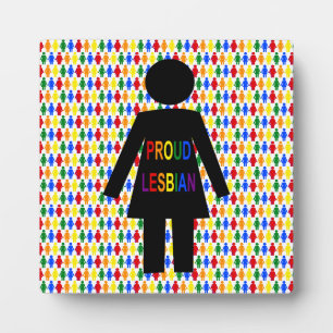 LGBTQ Lesbische Silhouette und Rainbow Ladys Fotoplatte