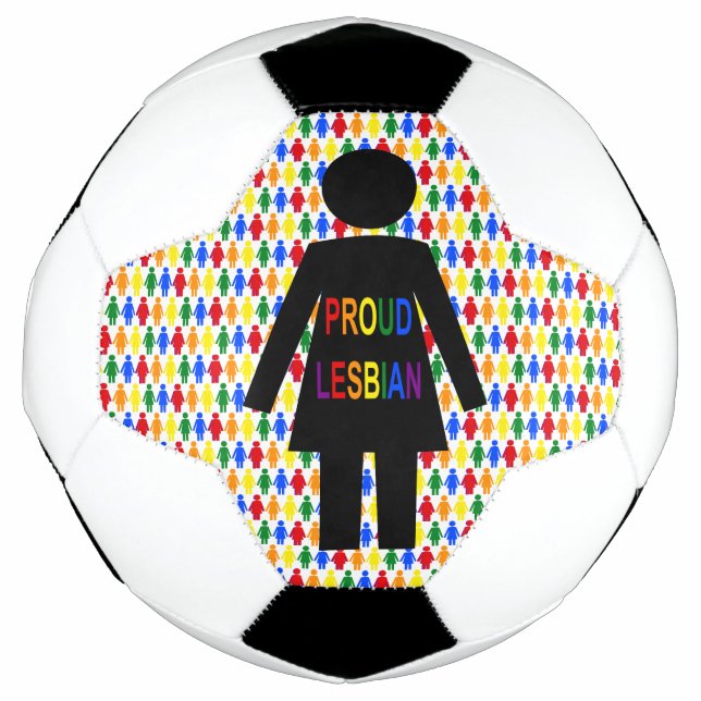 LGBTQ Lesbische Silhouette und Rainbow Ladys Fußball (Vorderseite)