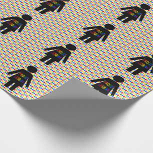 LGBTQ Lesbische Silhouette und Rainbow Ladys Geschenkpapier