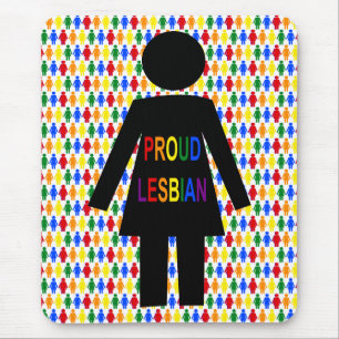 LGBTQ Lesbische Silhouette und Rainbow Ladys Mousepad