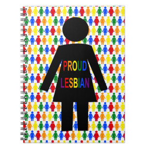 LGBTQ Lesbische Silhouette und Rainbow Ladys Notizblock