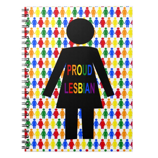 LGBTQ Lesbische Silhouette und Rainbow Ladys Notizblock (Vorderseite)