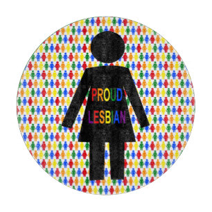 LGBTQ Lesbische Silhouette und Rainbow Ladys Schneidebrett