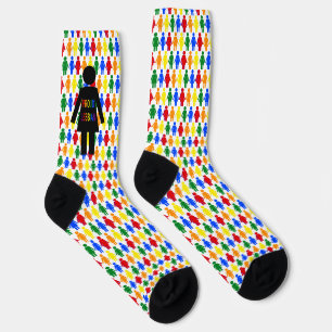 LGBTQ Lesbische Silhouette und Rainbow Ladys Socken