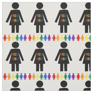 LGBTQ Lesbische Silhouette und Rainbow Ladys Stoff
