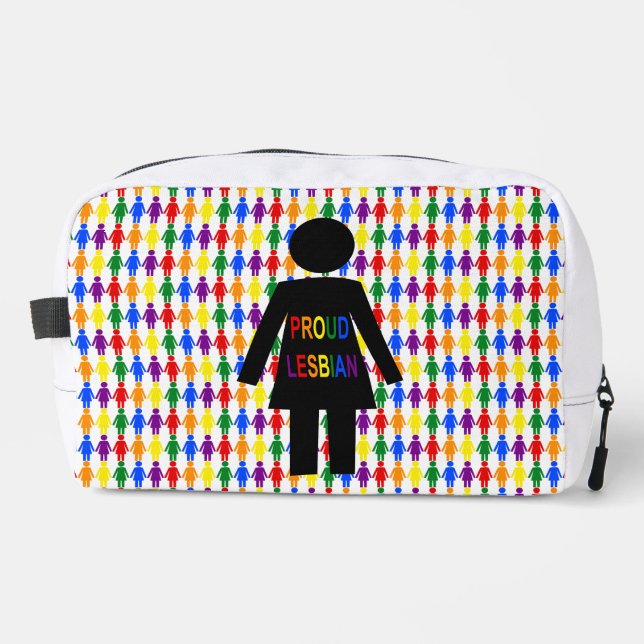 LGBTQ Lesbische Silhouette und Rainbow Ladys Waschbeutel (Vorderseite)